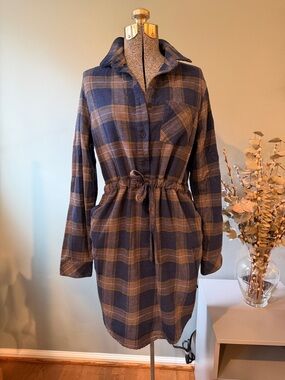 United By Blue Drawstring Flannel Dress